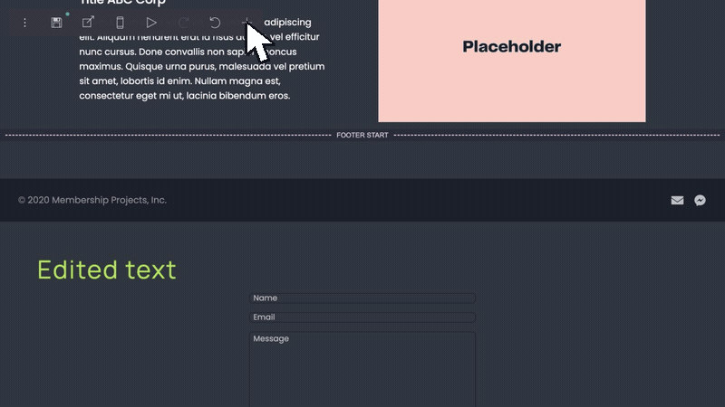 Duplicating a screenshot row on a Carrd waitlist template